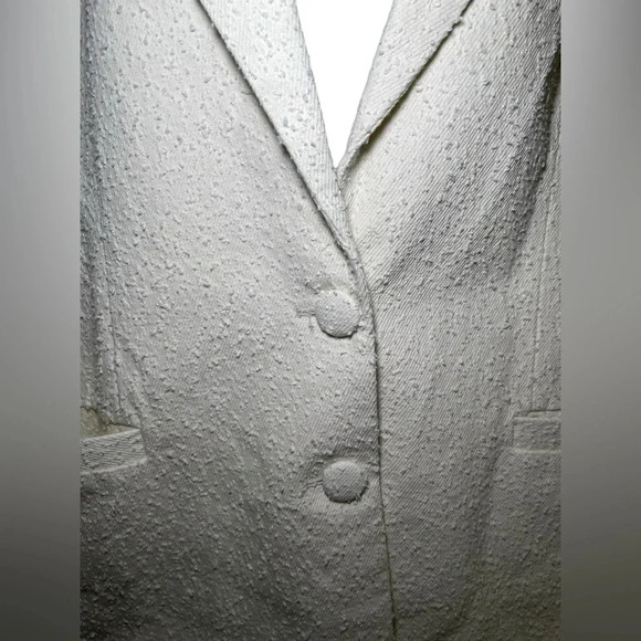 Because Of Alice BOA Cream Textured Blazer Size M - Picture 7 of 8